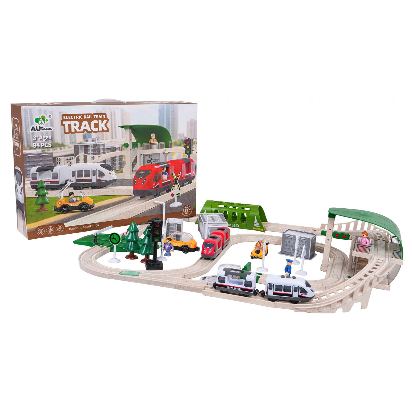 City Train with Light and Sound Function 80 pcs.