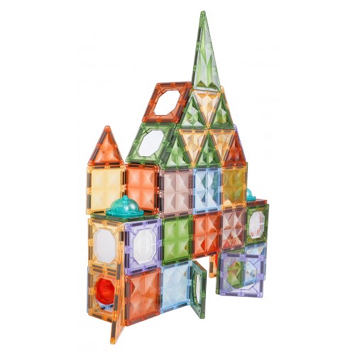 3D Magnetic Blocks Set with Backlight, 75 pcs.