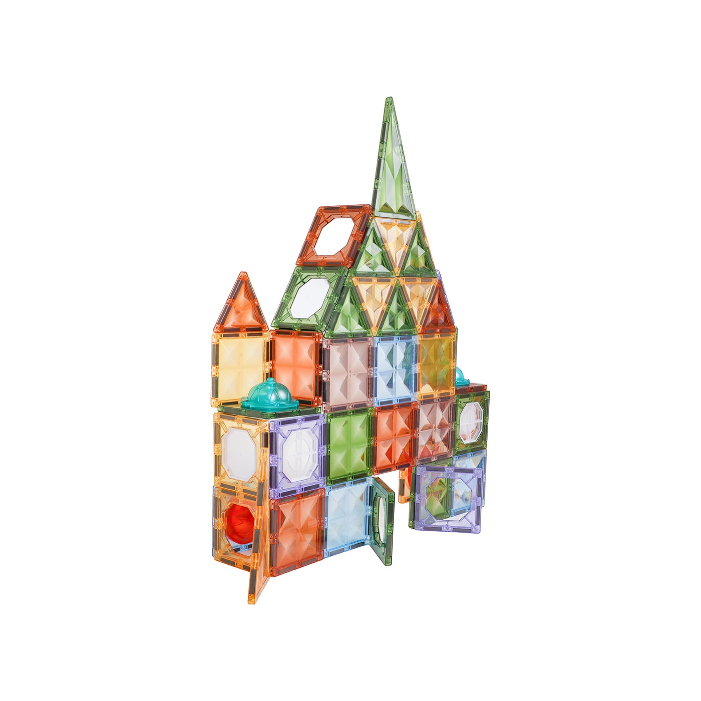3D Magnetic Blocks Set with Backlight, 75 pcs.