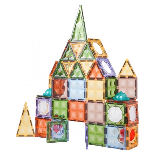 3D Magnetic Blocks Set with Backlight, 75 pcs.