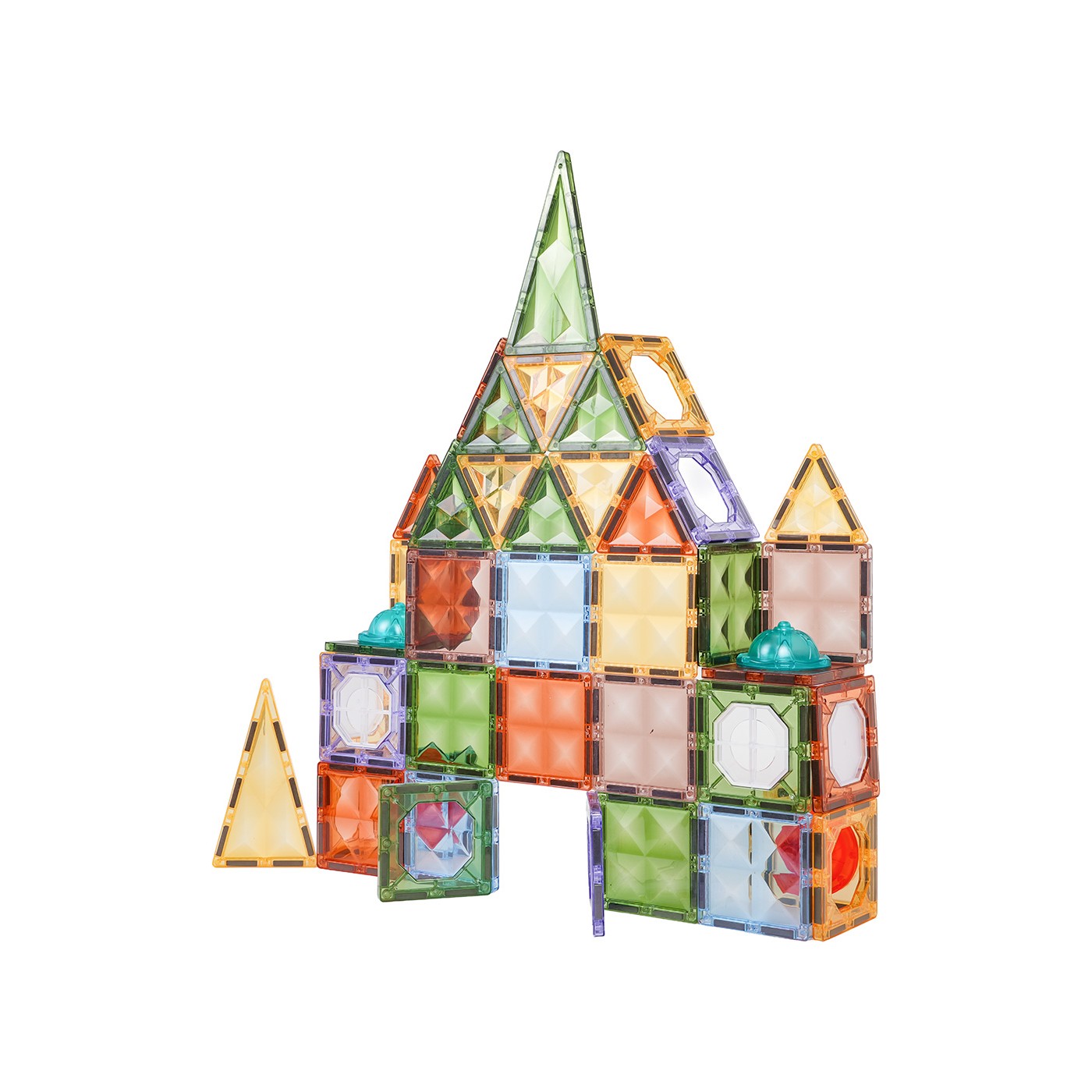 3D Magnetic Blocks Set with Backlight, 75 pcs.