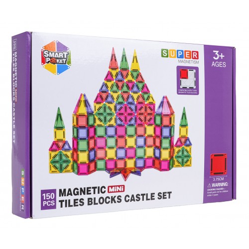 Set of Colorful Magnetic Blocks 150 pcs.