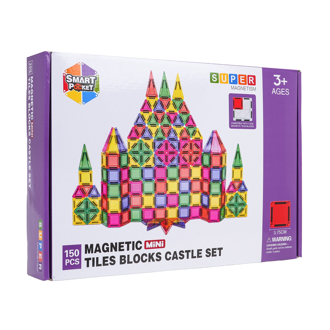 Set of Colorful Magnetic Blocks 150 pcs.