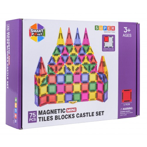 Set of Colorful Magnetic Blocks 75 pcs.