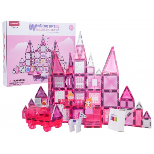 Pink Princess Magnetic Blocks Set 126 pcs.