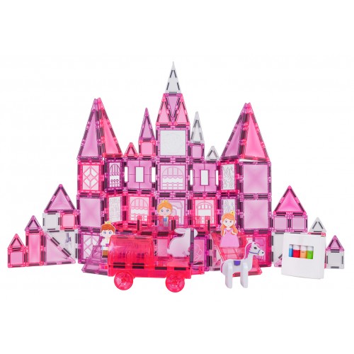 Pink Princess Magnetic Blocks Set 126 pcs.