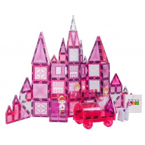Pink Princess Magnetic Blocks Set 126 pcs.