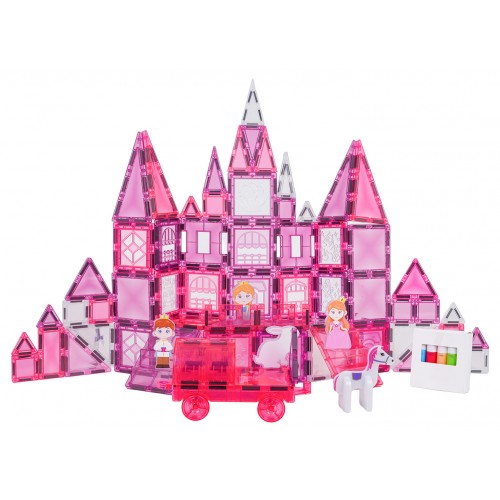Pink Princess Magnetic Blocks Set 126 pcs.