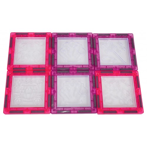 Pink Princess Magnetic Blocks Set 126 pcs.