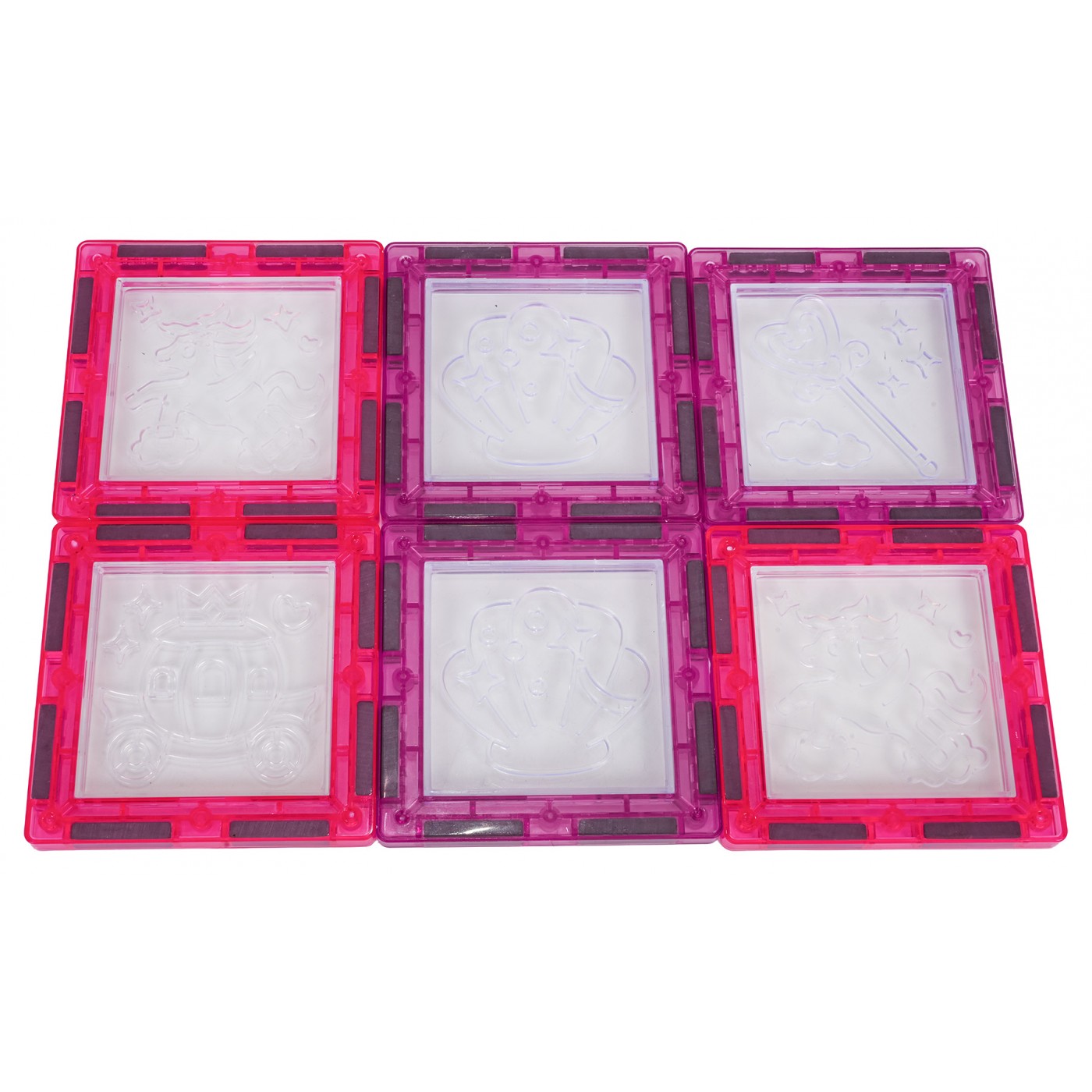 Pink Princess Magnetic Blocks Set 126 pcs.