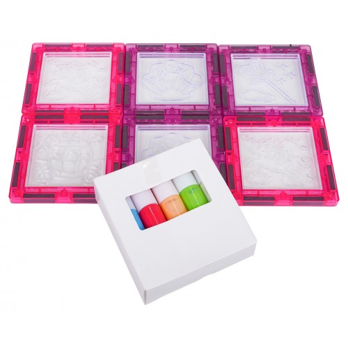 Pink Princess Magnetic Blocks Set 126 pcs.