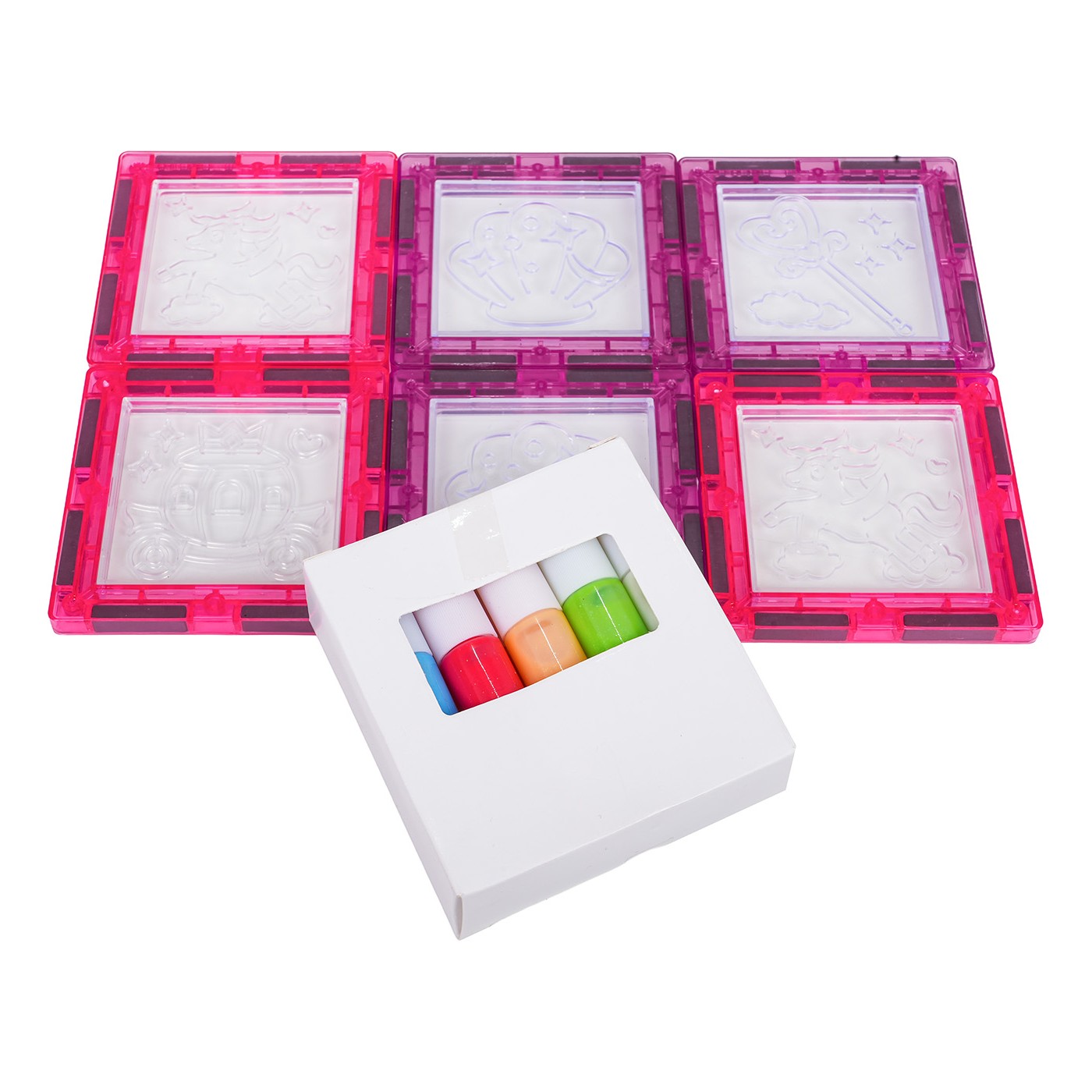 Pink Princess Magnetic Blocks Set 126 pcs.