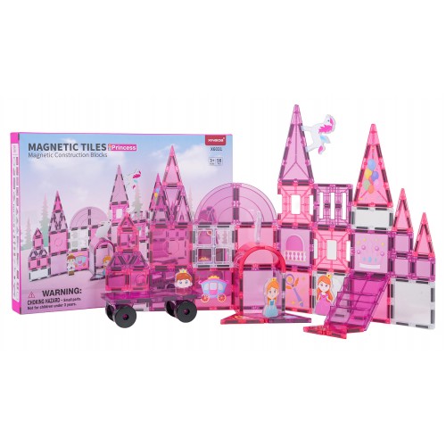 Pink Princess Magnetic Blocks Set 58 pcs.