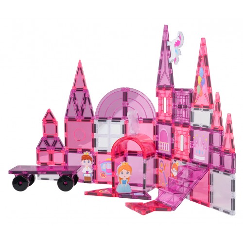 Pink Princess Magnetic Blocks Set 58 pcs.