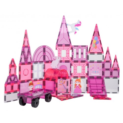 Pink Princess Magnetic Blocks Set 58 pcs.