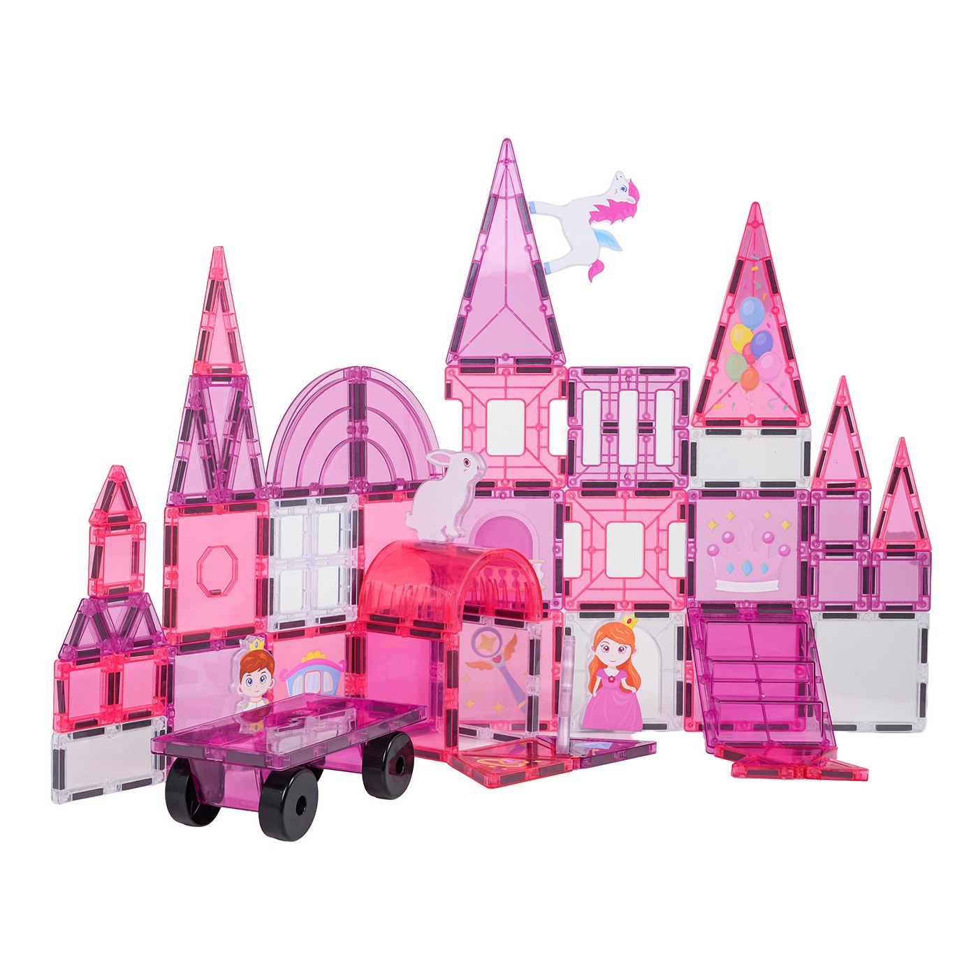 Pink Princess Magnetic Blocks Set 58 pcs.