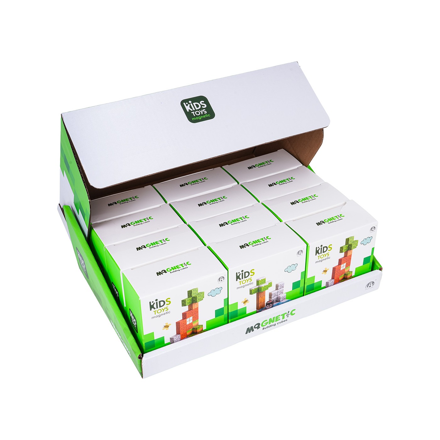 Set of Magnetic Cubes, Blocks, 384 pcs.