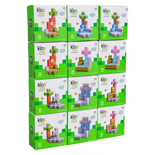 Set of Magnetic Cubes, Blocks, 384 pcs.