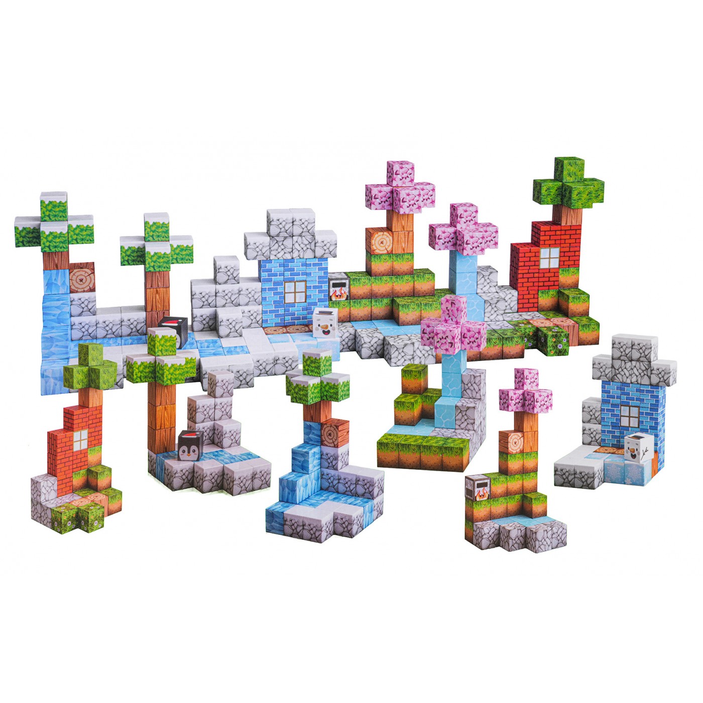 Set of Magnetic Cubes, Blocks, 384 pcs.