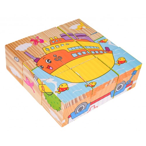 Wooden Blocks for the Youngest Vehicles Edition