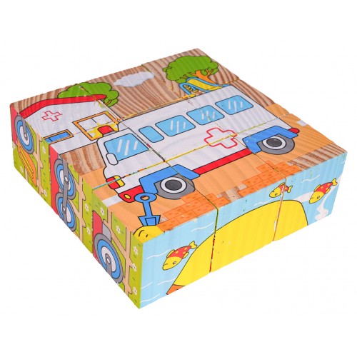 Wooden Blocks for the Youngest Vehicles Edition
