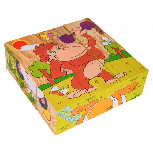 Wooden Blocks for the Youngest, Exotic Animals Edition