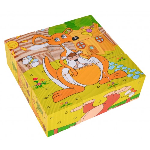 Wooden Blocks for the Youngest, Exotic Animals Edition