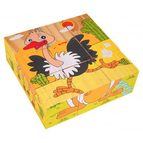 Wooden Blocks for the Youngest, Exotic Animals Edition