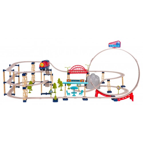 MEGA Train Track Set 146pcs + Accessories