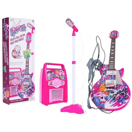 Guitar + Amplifier Set Pink