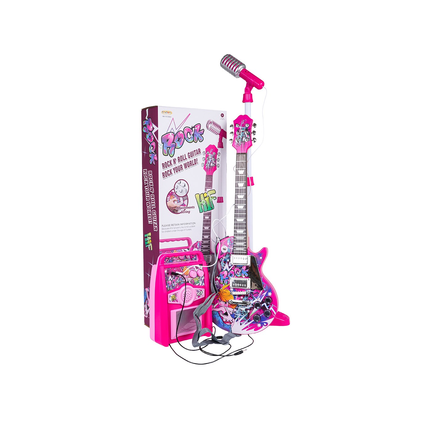 Guitar + Amplifier Set Pink