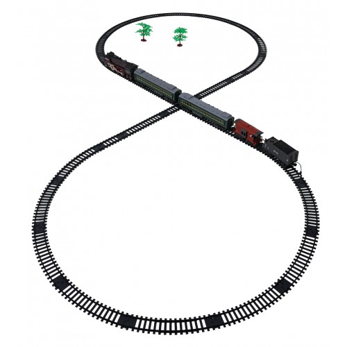 Retro Train with Lights, Sounds and Smoke Function 216cm