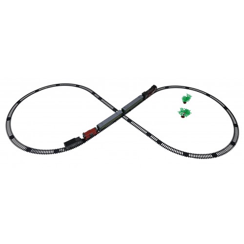 Retro Train with Lights, Sounds and Smoke Function 216cm