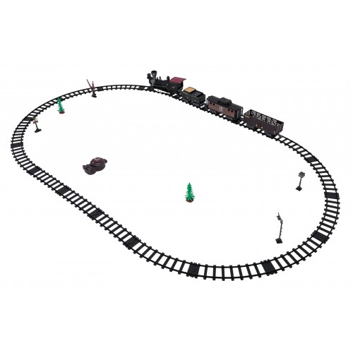 Transport Retro Train with Light, Sound and Smoke Function 172cm