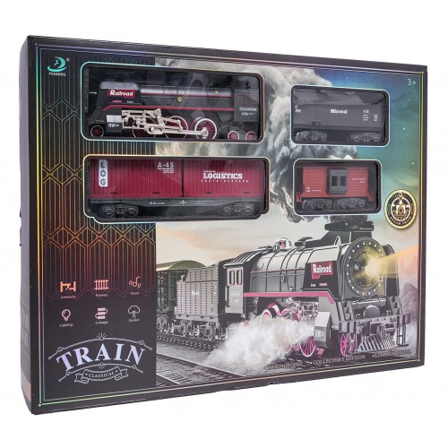 Retro Train with Lights, Sounds and Smoke Function 138cm