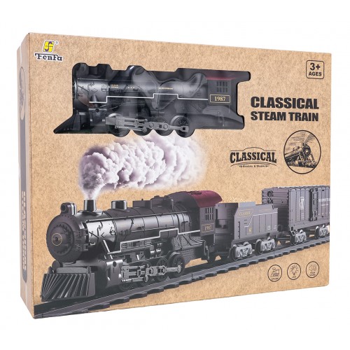 Retro Train with Lights, Sounds and Smoke Function 172cm