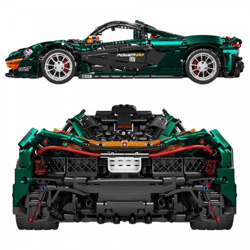 Sports Car Building Blocks Set Green 3268pcs.