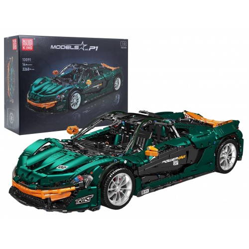 Sports Car Building Blocks Set Green 3268pcs.