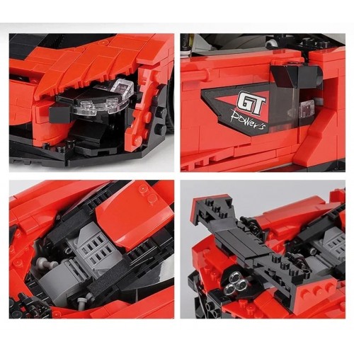 Sports Car Brick Set Orange 1372pcs.