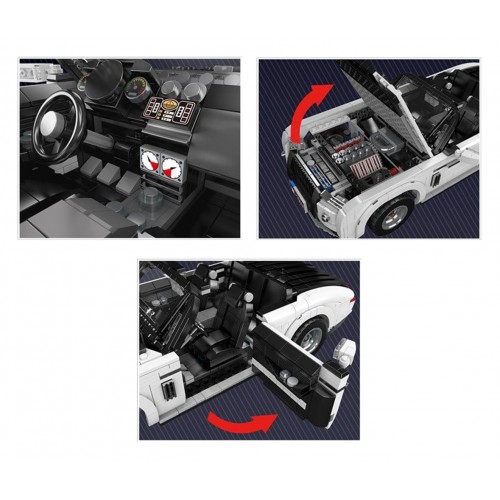 Vehicle Brick Set White Cabriolet 1603 pcs.