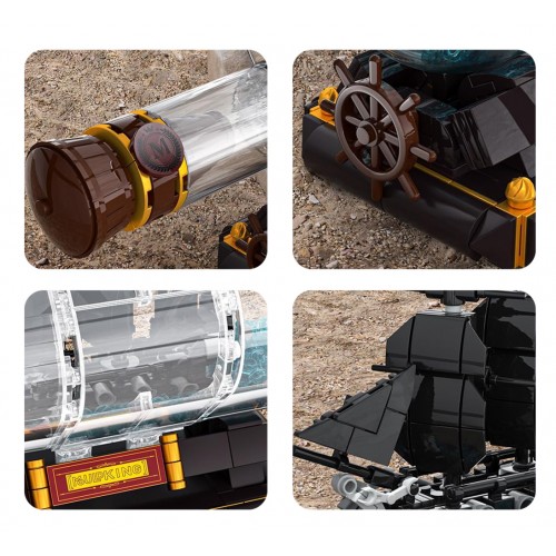 Pirate Ship in a Bottle Building Set 822 pcs.