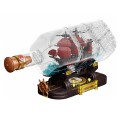 Red Pirate Ship in a Bottle Building Set 885 pcs.