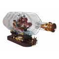 Red Pirate Ship in a Bottle Building Set 885 pcs.