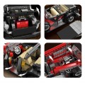 Retro Vehicle Red Building Blocks Set 1308pcs.
