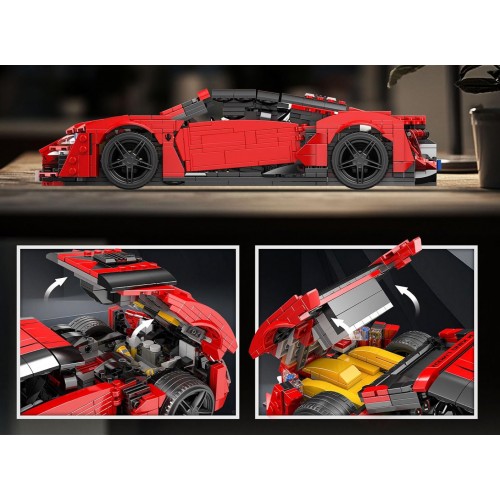 Sports Vehicle Brick Set Red 1311pcs.
