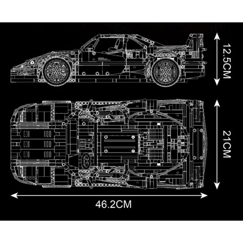 Sports Car Block Set 2688 pieces. Red
