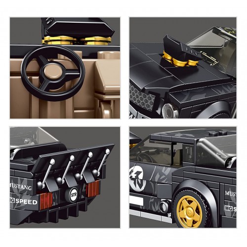 Sports Car Brick Set Black 414pcs.