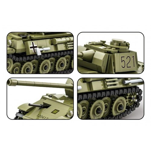 Green Tank Building Blocks Set 638 pcs.