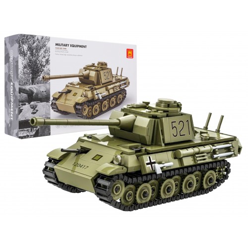 Green Tank Building Blocks Set 638 pcs.