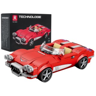 Car Cabriolet Red 311-piece Building Blocks Set